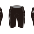 等高线黑白骑行短裤