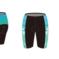 蓝绿色骑行短裤