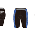 蓝色祥云骑行短裤