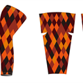 橘色菱形骑行腿套